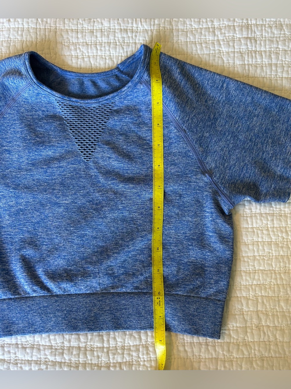 BUNDLE (2)-Buffbunny Wmn SzS Cadi Heather Blue & Black Long Sleeve Mesh Crop Top - Picture 11 of 12